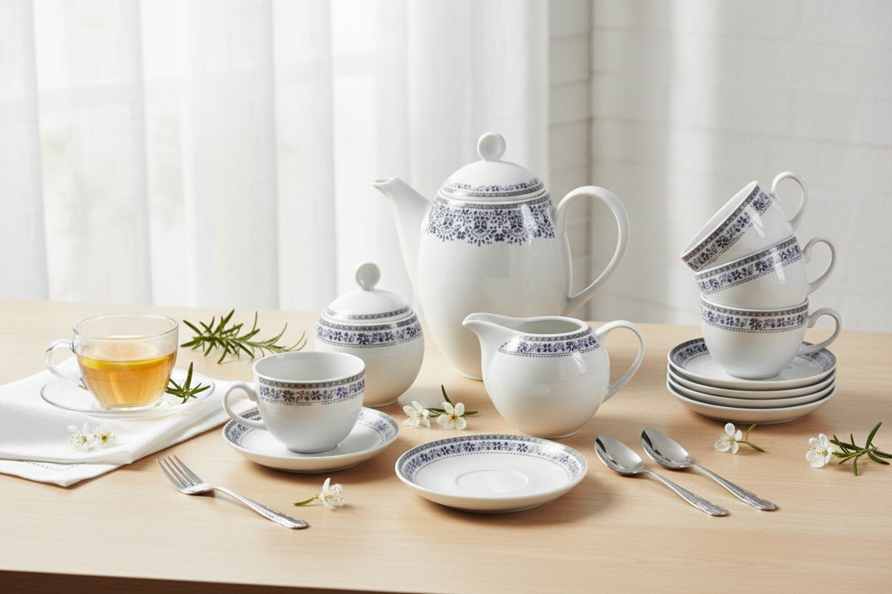 Serwis Kawowy 12 osób 15 El. Kobalt WA-160