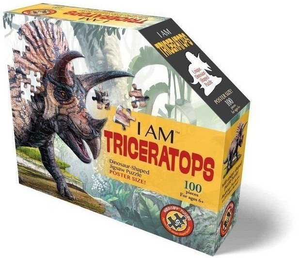 Puzzle konturowe 100 I am - Triceratops