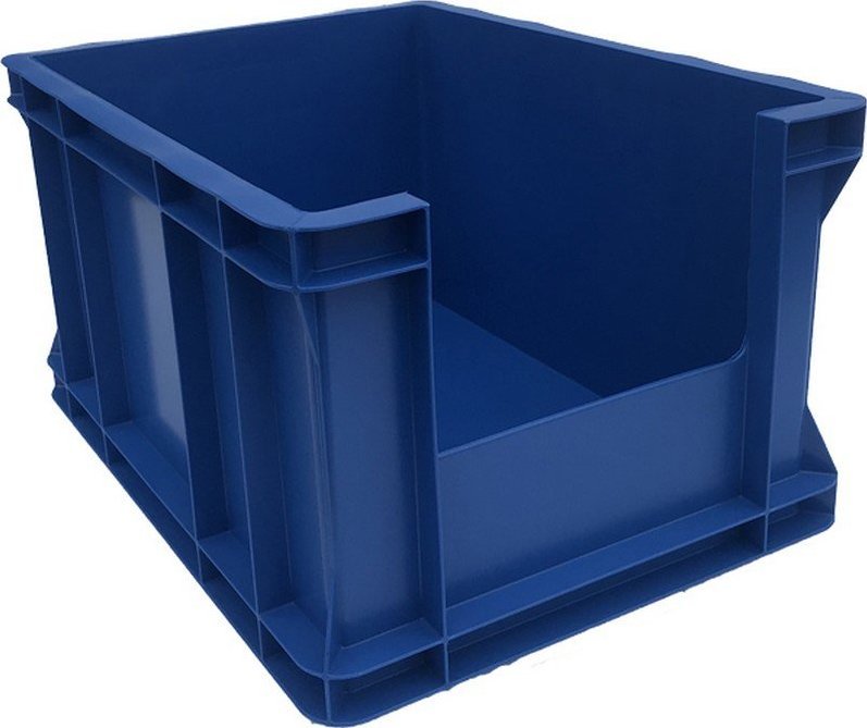 qBox Pojemnik transportowy 1/2 EURO 220 inspekcyjny wym. 400 x 300 x 220 mm (kolor niebieski)