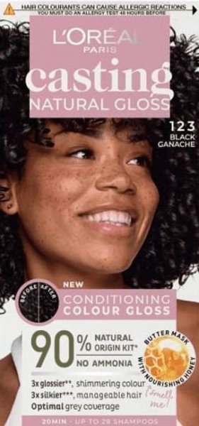 L’Oreal Paris Casting Natural Gloss Krem koloryzujący nr 123 Black Ganache 1op.
