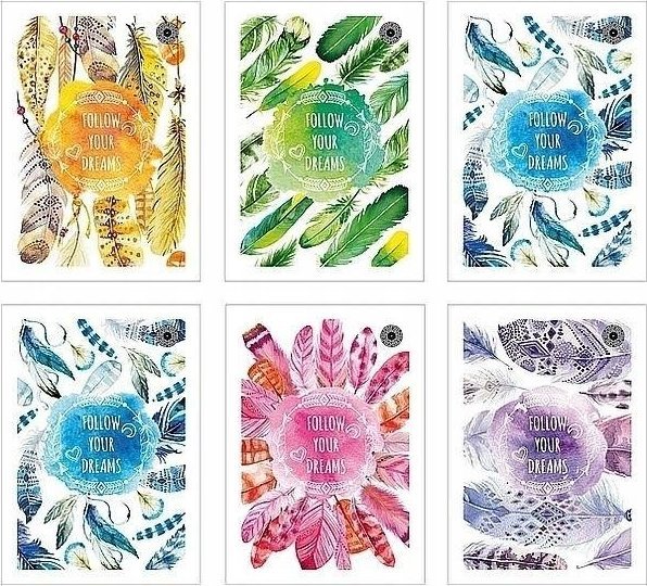 Ziemia Obiecana Brulion B5/160K kratka Hippi style (5szt)