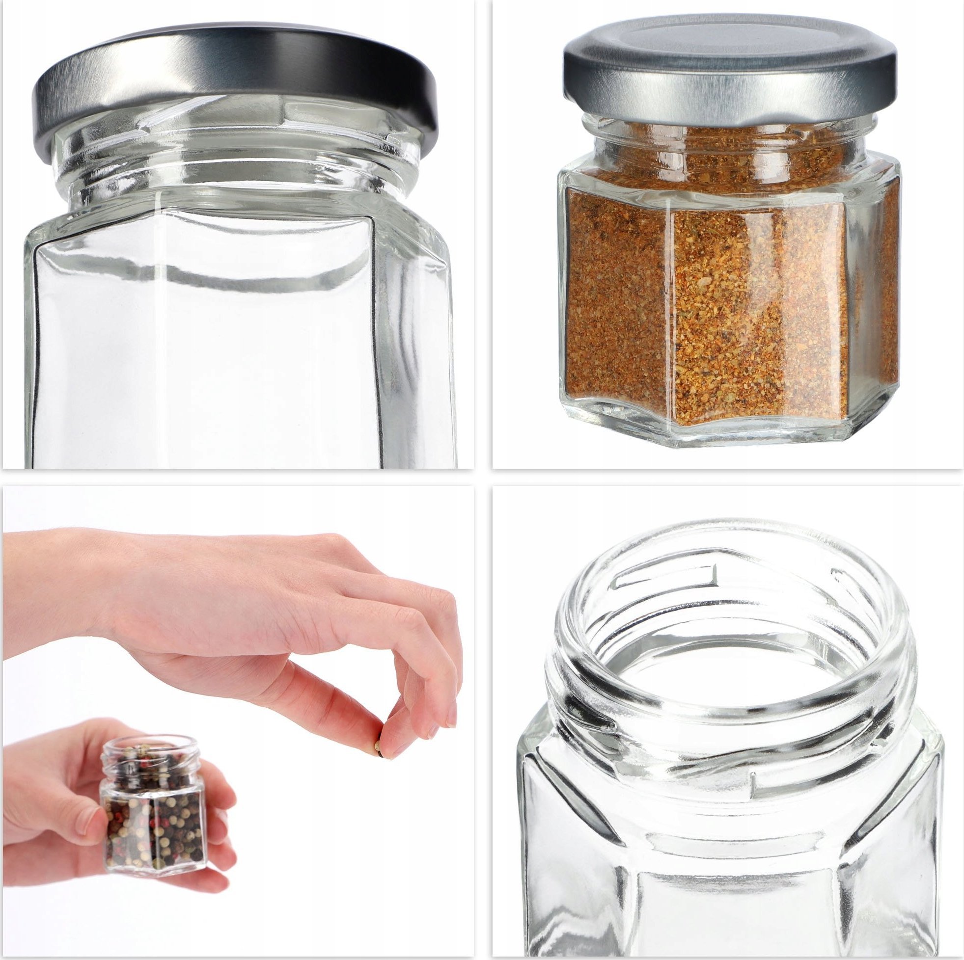 Kadax Słoik Słoiczek Na Przyprawy Pieprz Sól 30 ml 12szt