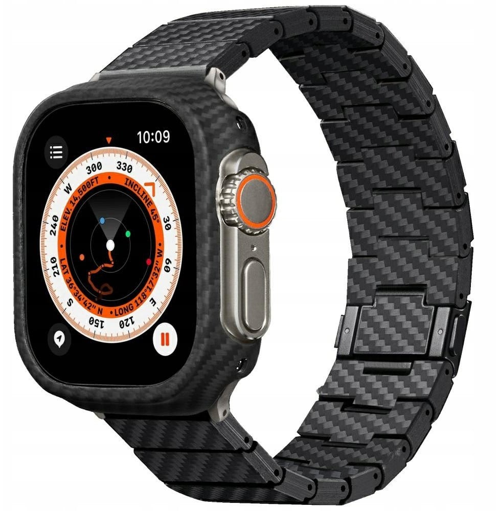 Band PITAKA Carbon Fiber Modern for Apple Watch 1/2/3/4/5/6/7/8/9/10/11/SE/SE 3/Ultra1/2/3 black