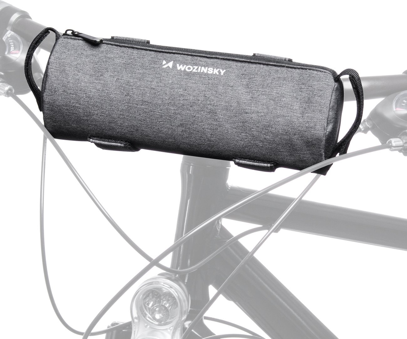 Wozinsky Torba rowerowa termiczna na bidon butelkę mocowana do ramy lub kierownicy 0.7L szara Torba rowerowa termiczna na bidon butelkę mocowana do ra