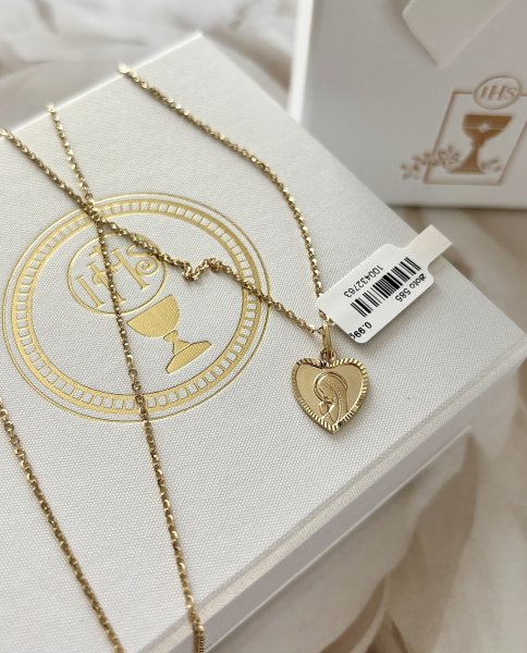 Złoty medalik serce ME.00015 pr.585