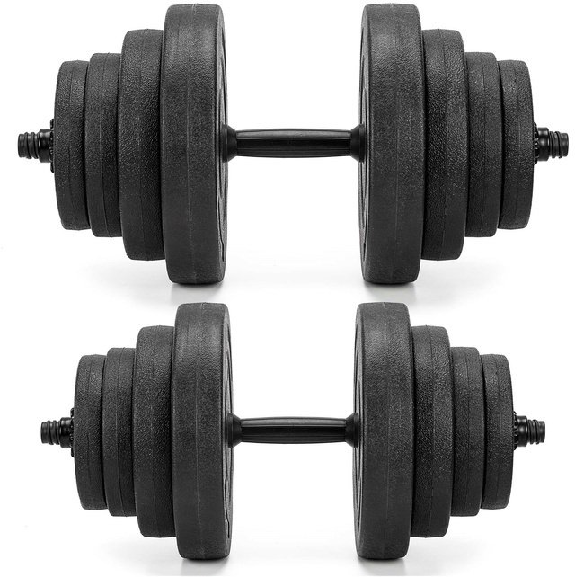 Hantel do ćwiczeń 40 kg hantla regulowana zestaw obciążeń 2x20 kg gryf do treningu siłowego UNIWERSALNY