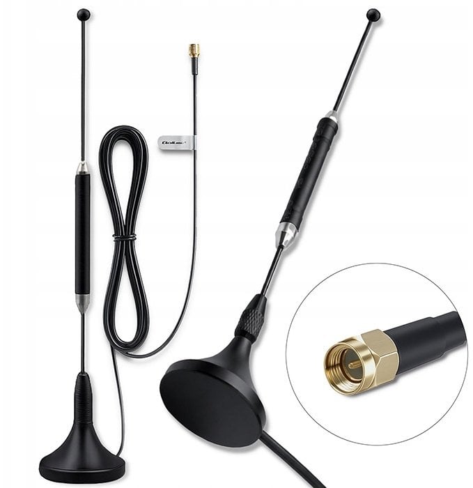 Qoltec Antena 4G LTE z podstawą magnetyczną| 5dBi | dookólna | wewnętrzna | 600-2700 MHz | SMA | 3m