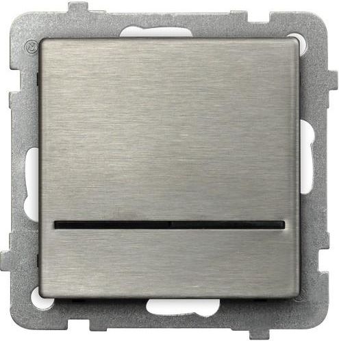 Ospel Łącznik jednobiegunowy Sonata 16AX IP20 z podświetleniem stal inox (ŁP-1RMS/m/37)