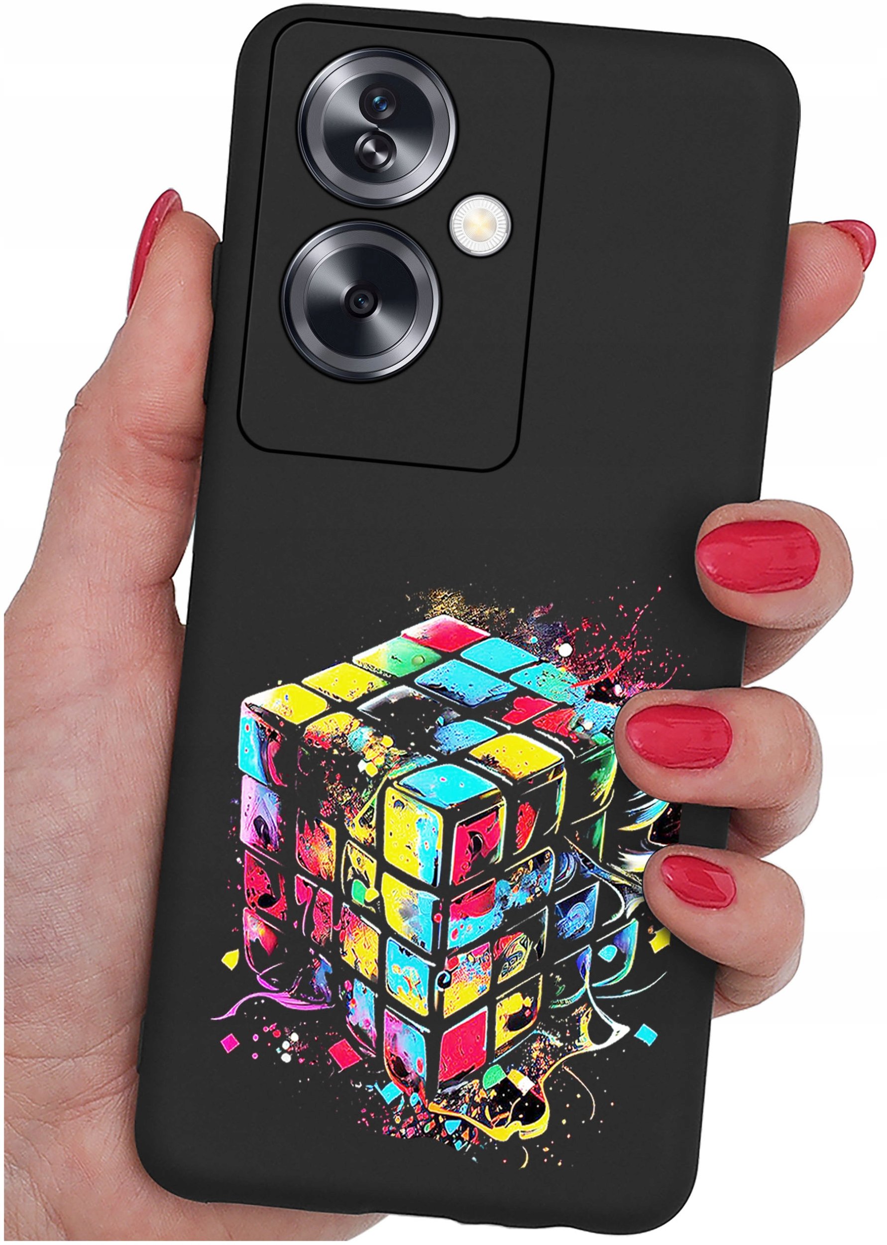 ETUI do Oppo A79 5G WZORY |SILIKONOWE MATT CASE + SZKŁO ochronne 9H