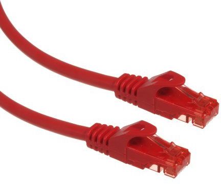 Maclean RJ-45/RJ-45, kat.6, U/UTP, czerwony, 3m (MCTV-303R)