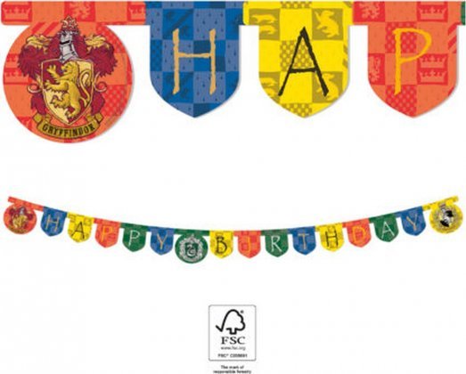 GoDan Banner Harry Potter Hogwarts Houses - Happy Birthday one size