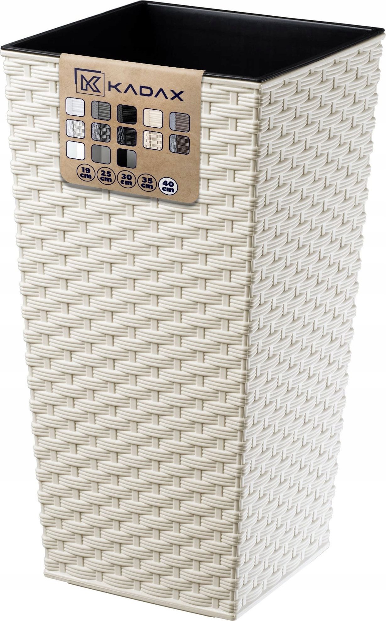 Kadax KADAX Doniczka Donica 39x75cm Wkład Kremowy Rattan