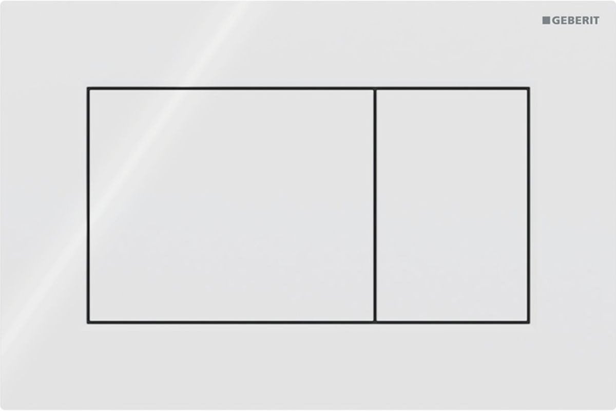 115.660.11.1 / GEBERIT / SIGMA01 / PRZYCISK URUCHAMIAJĄCY PRZEDNI BIAŁY-ALPIN PROSTOKĄTNY /