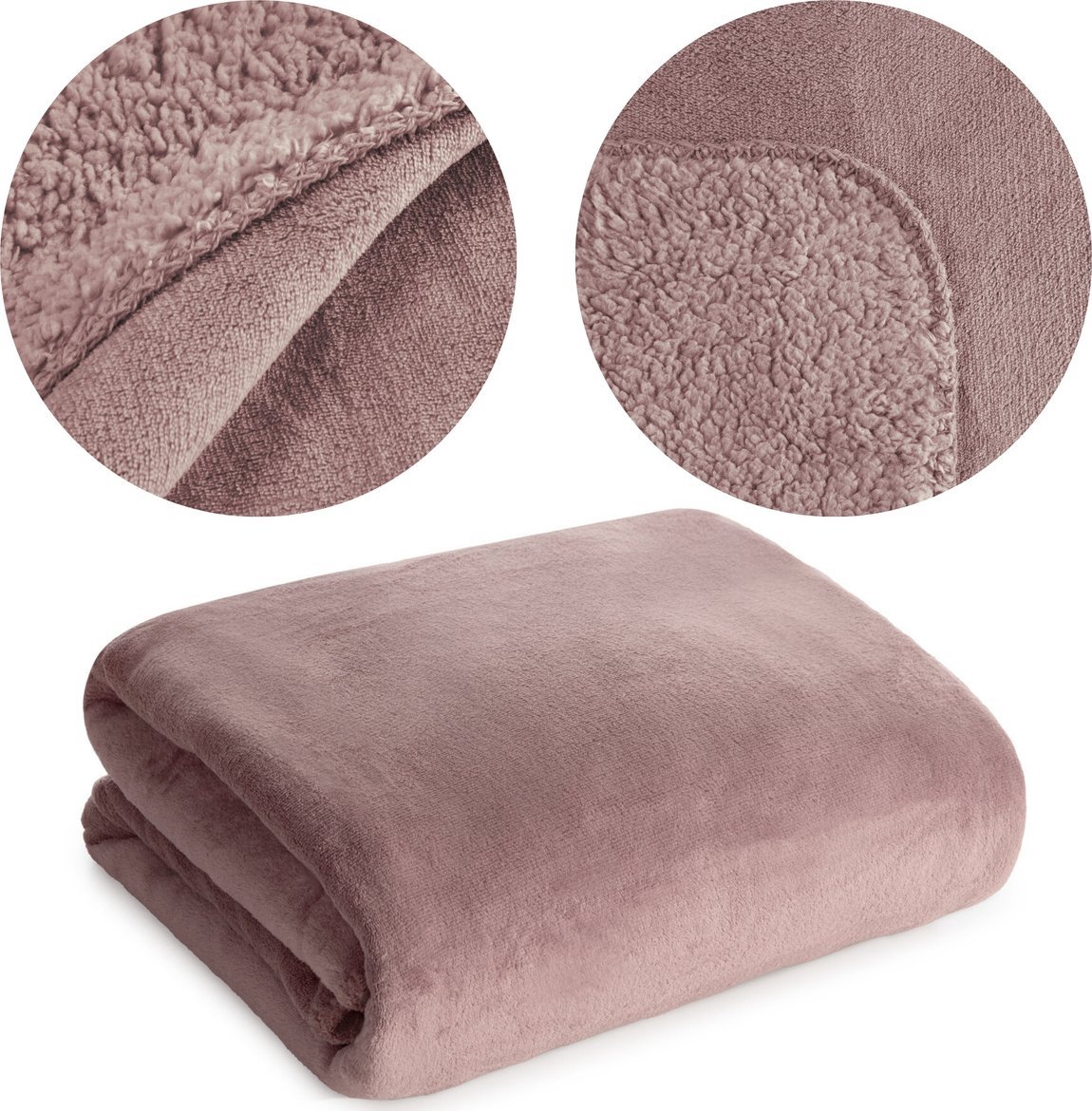 Eurofirany Koc 170 x 210 Mikrofibra Dwustronny Tedy Róż