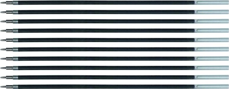 Q-Connect Wkład do długopisu żelowo-fluidowego Q-CONNECT 0,5mm, czarny, 10szt.