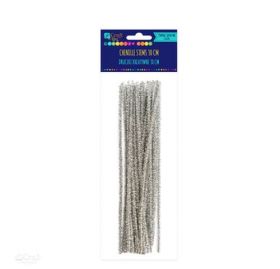 DP Craft Druciki kreatywne 30 cm srebrne, 25 sztuk. KSDR-031