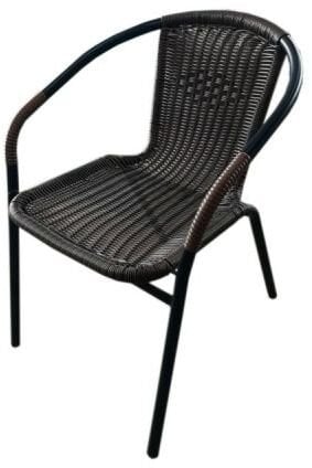 vidaXL BESK Fotel z metalu 55x56x75 brązowy