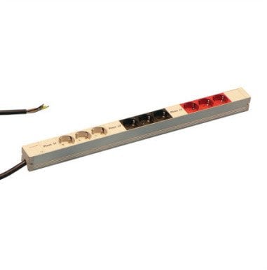 Listwa zasilająca SCHROFF, SCHUKO, 3-fazowa, 9 gniazd