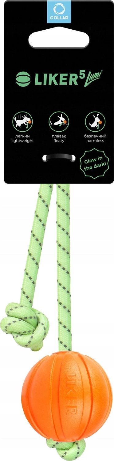 Collar Collar Liker Lumi Piłka Pływająca dla Psa +Sznur 5cm