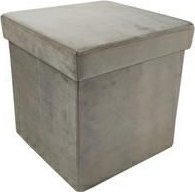 kontrast Pufa kwadratowa tapicerowana ze schowkiem 30x30x30 cm toupe