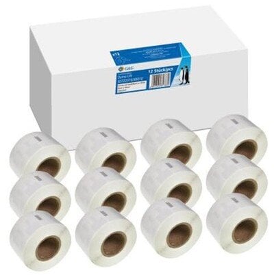 12x G&G Etiketten 28mm x 89mm sw komp. m. Dymo 99010/ s0722370