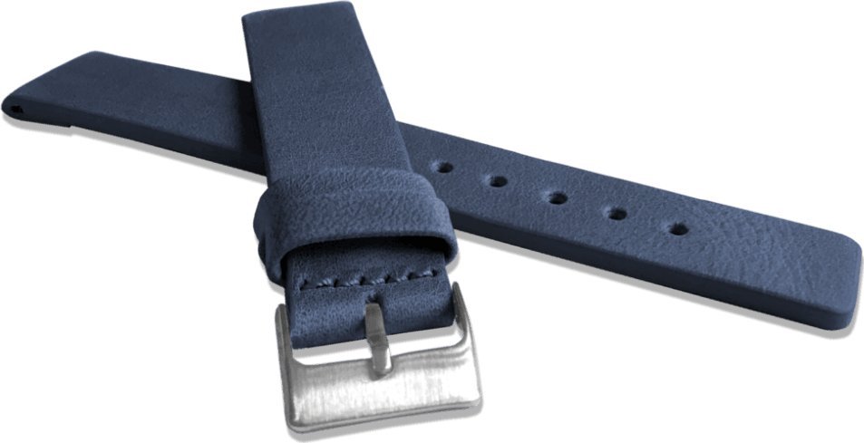 Lavvu LAVVU Granatowy gładki pasek PLAIN z luksusowej skóry Top Grain - 18