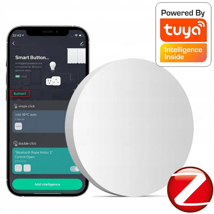 RTX Pilot 1P Przycisk Sterowania 3 Scen ZigBee Tuya