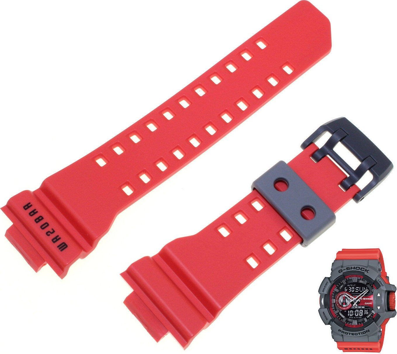 Casio Pasek do zegarka Casio G-Shock GA-400 czerwony 10482078