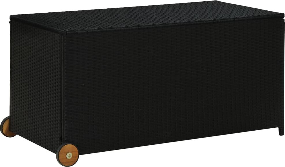 Skrzynia ogrodowa vidaXL 120x65x61 cm z kółkami Czarny