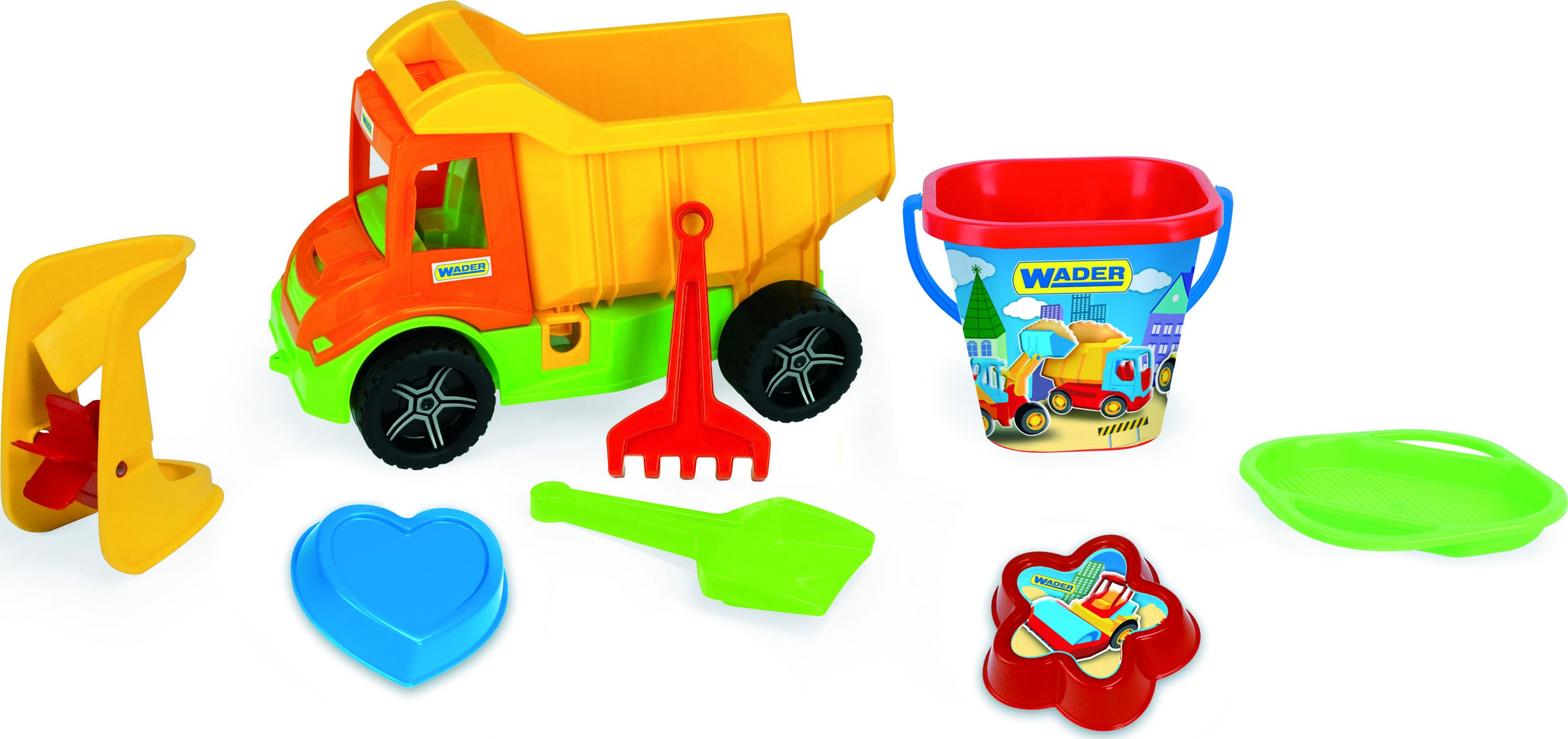Wader Multi truck wywrotka z kompletem do piasku na wiaderku (70340)