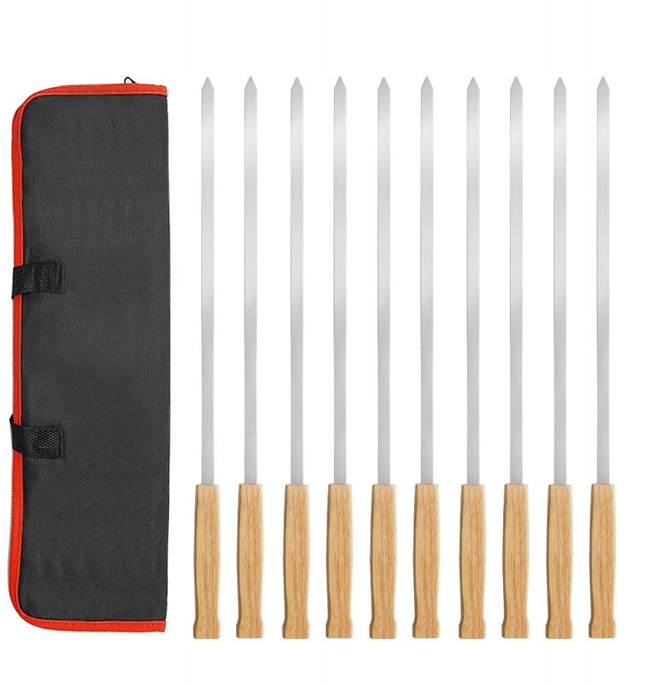 SZAMPURY Szpikulce GRILL 8szt TORBA Szaszłyki KEBAB Koobideh LITE DREWNO