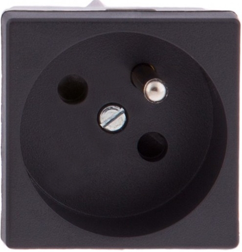 Kontakt-Simon Gniazdo K45 pojedyncze z/u 16A IP20 szary grafit - K02/14