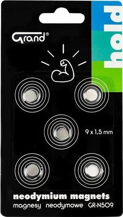 Grand Magnesy neodymowe GR-N509 9mm 5szt GRAND