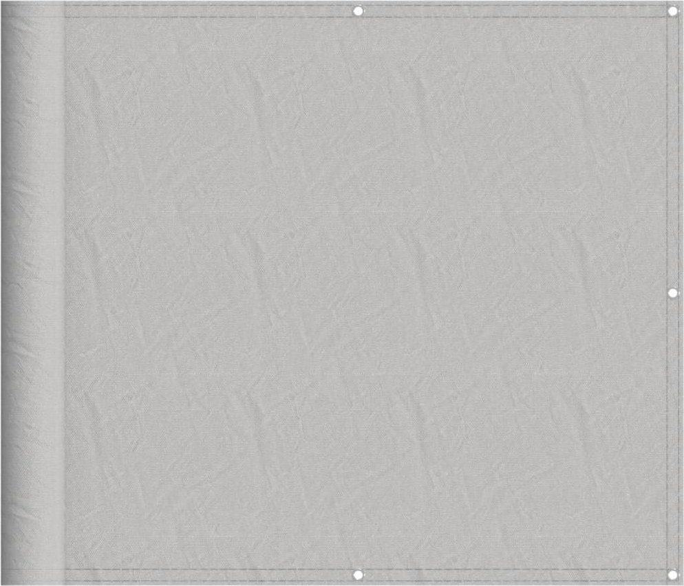 vidaXL Parawan balkonowy, jasnoszary, 90x500 cm, 100% poliester Oxford