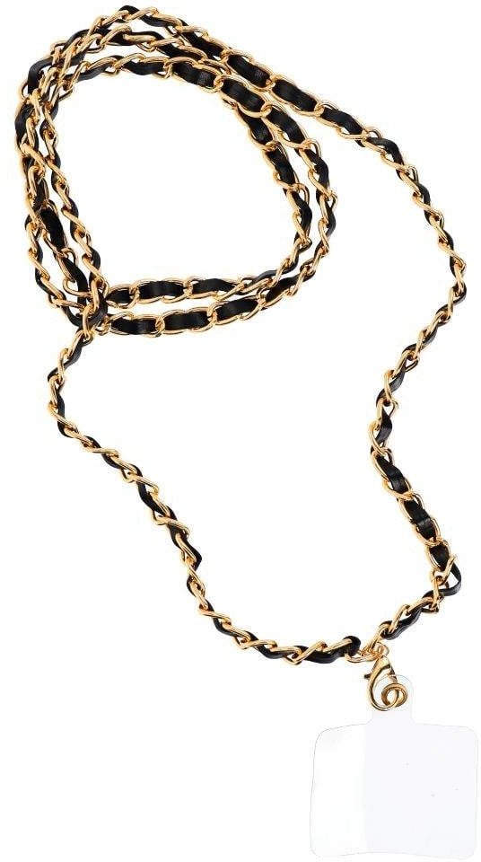 Smycz do telefonu, Zawieszka do telefonu - PASEK / długość sznura 116cm (58cm w pętli) / na szyję - czarny