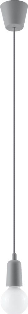 Lampa wisząca Lumes Szara lampa wisząca loft z regulacją wysokości - EX541-Diegi