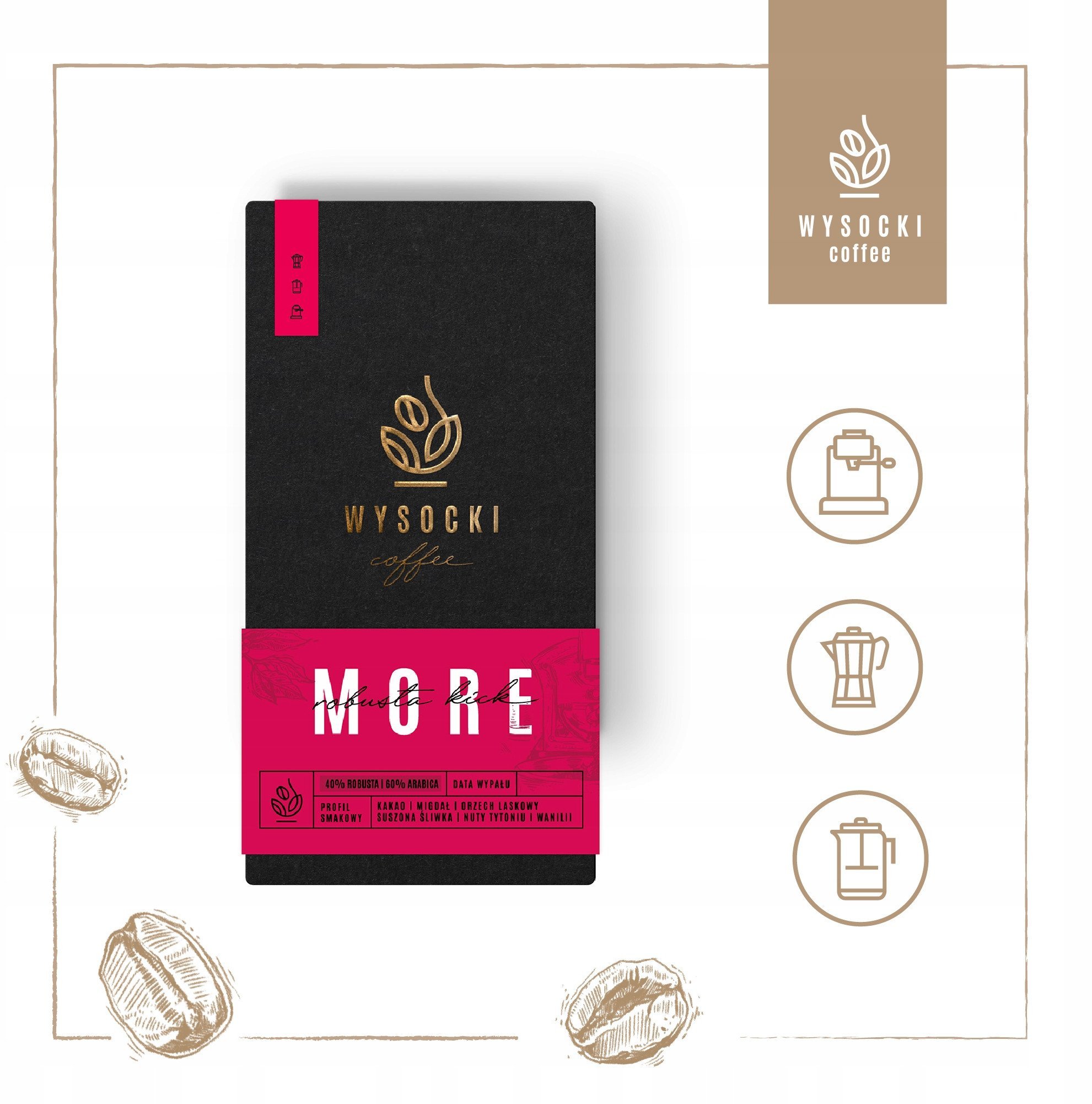 Kawa ziarnista Wysocki Coffee More Robusta Kick 250g