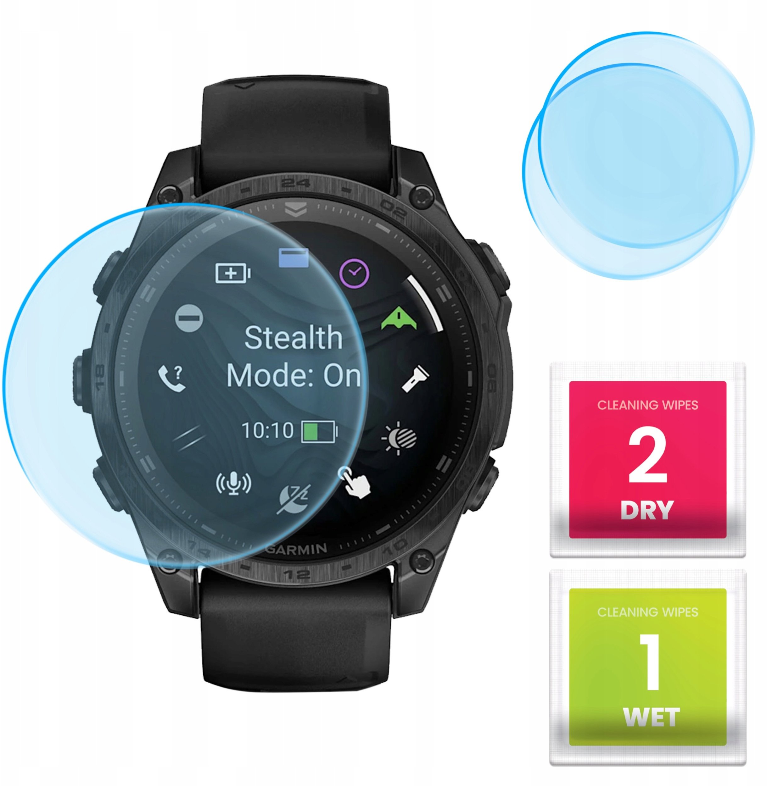 2-PAK Szkło Hybrydowe do Garmin Tactix 8 AMOLED (wersja 47 mm) (Szybka, 9H)