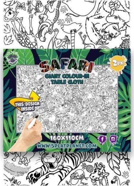 Obrus do pomalowania Safari 2szt