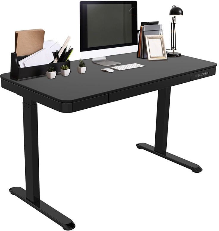 BIURKO Z REGULACJĄ WYSOKOŚCI VELSEN ELEKTRYCZNE USB FUNKCJA PAMIĘCI WYSOKOŚCI CZARNE