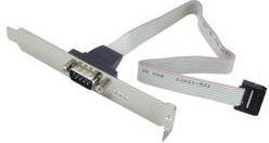 Lindy DB-9 - IDC-10, 0.25m, Szary (33135)