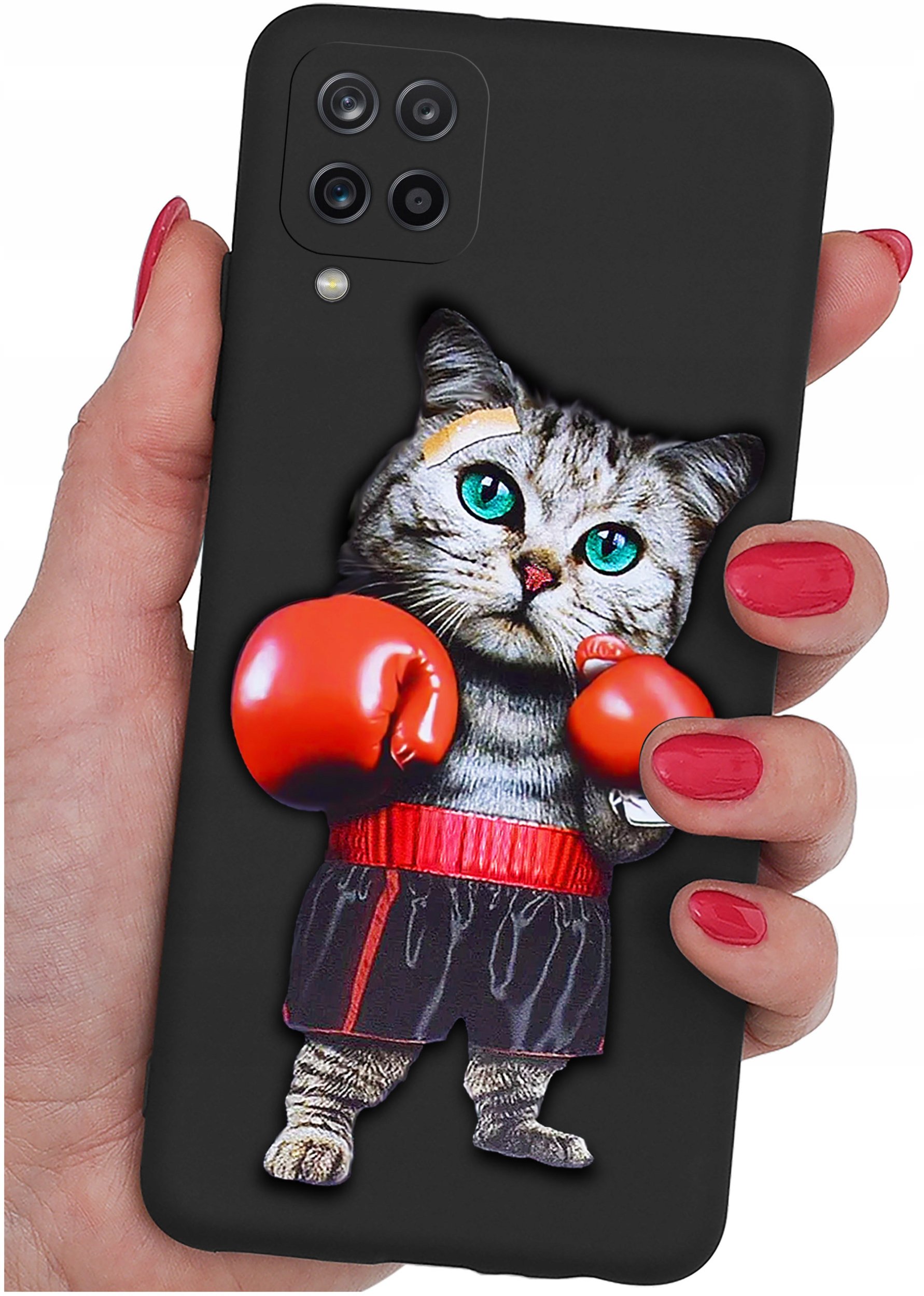 Etui do Samsung Galaxy A12|M12 WZORY |SILIKONOWE MATT CASE + SZKŁO 9H