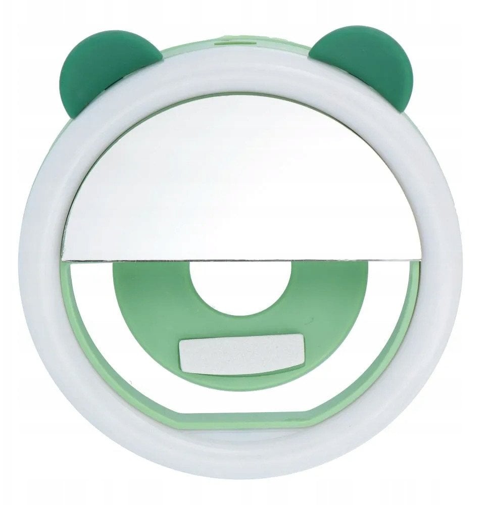 Lampa LED Ring do selfie na telefon RK12 zielony miś
