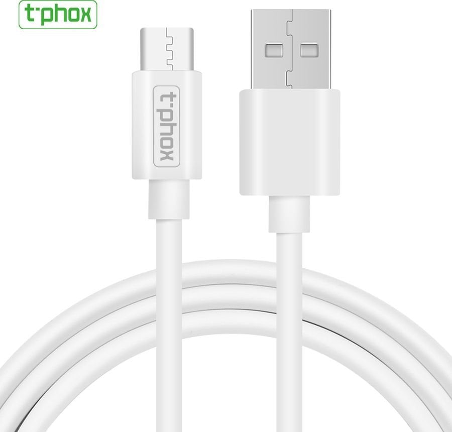 Kabel USB T-Phox USB-C - 1 m Biały