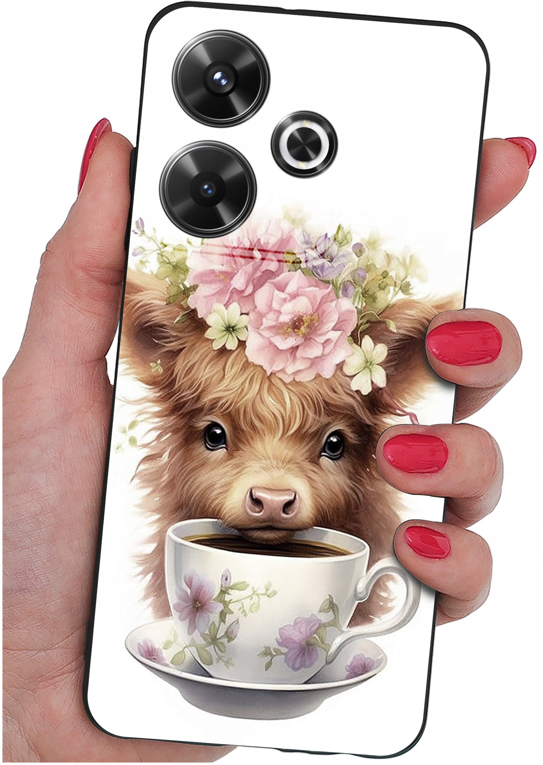 Etui do Xiaomi Redmi 13 4G WZORY |SILIKONOWE MATT CASE + SZKŁO 9H