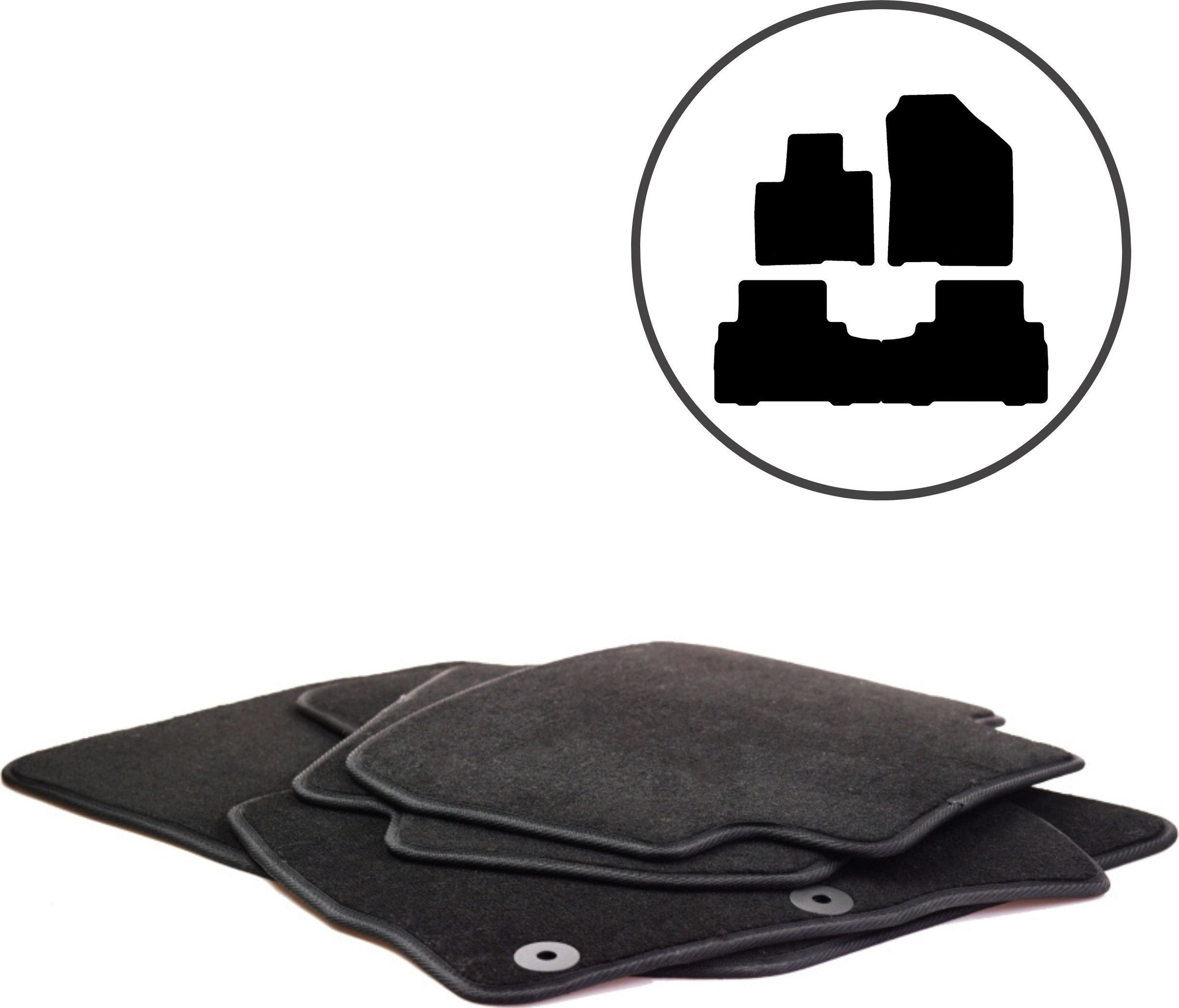 Dikel Dywaniki samochodowe welurowe 4szt KIA Sorento III