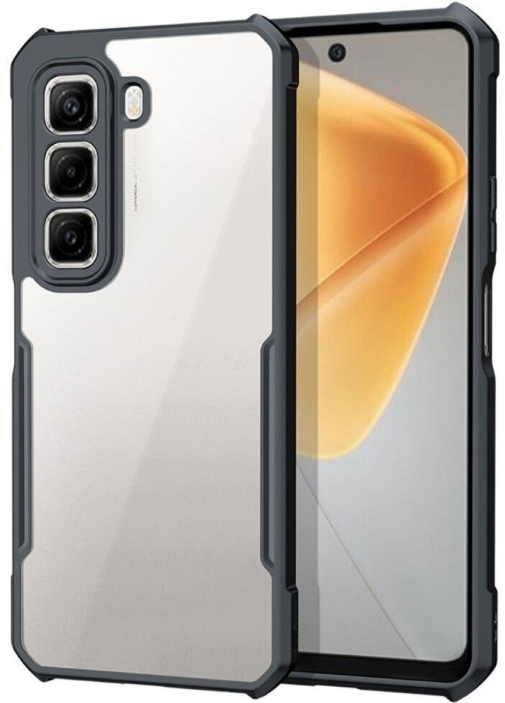 Etui pancerne do Infinix Hot 50 4G, przezroczysto-czarne