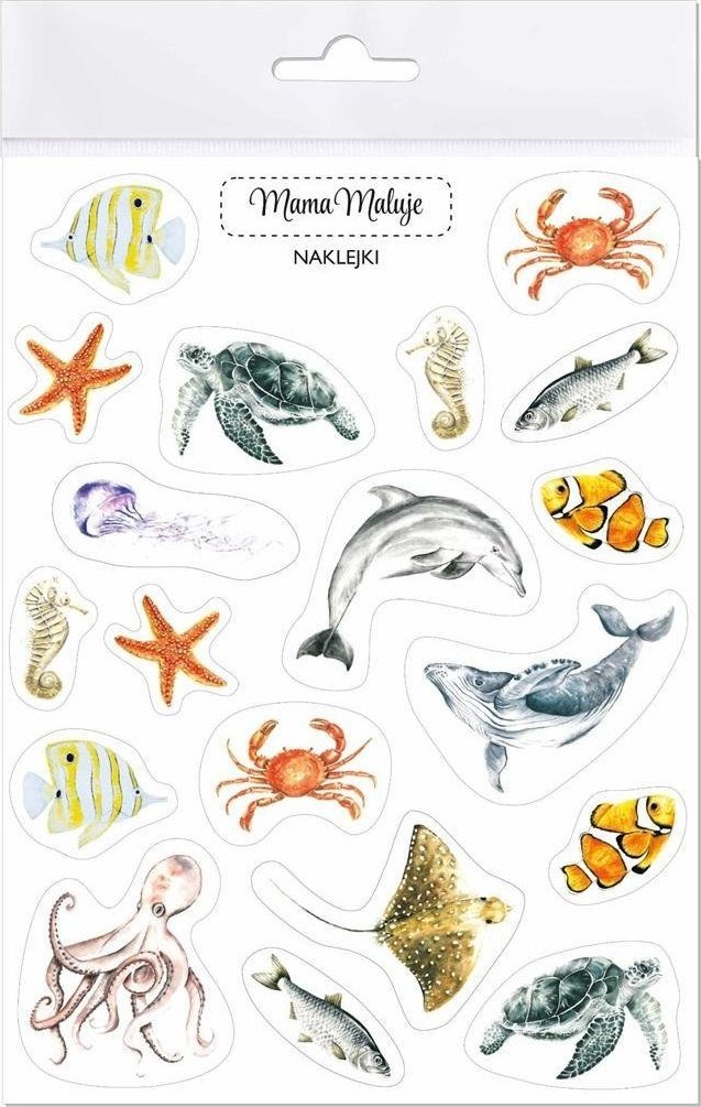 Mama Maluje Naklejki Zwierzęta mórz i oceanów
