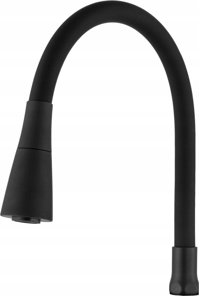 Invena Dwufunkcyjna elastyczna wylewka do baterii PLUS, czarny