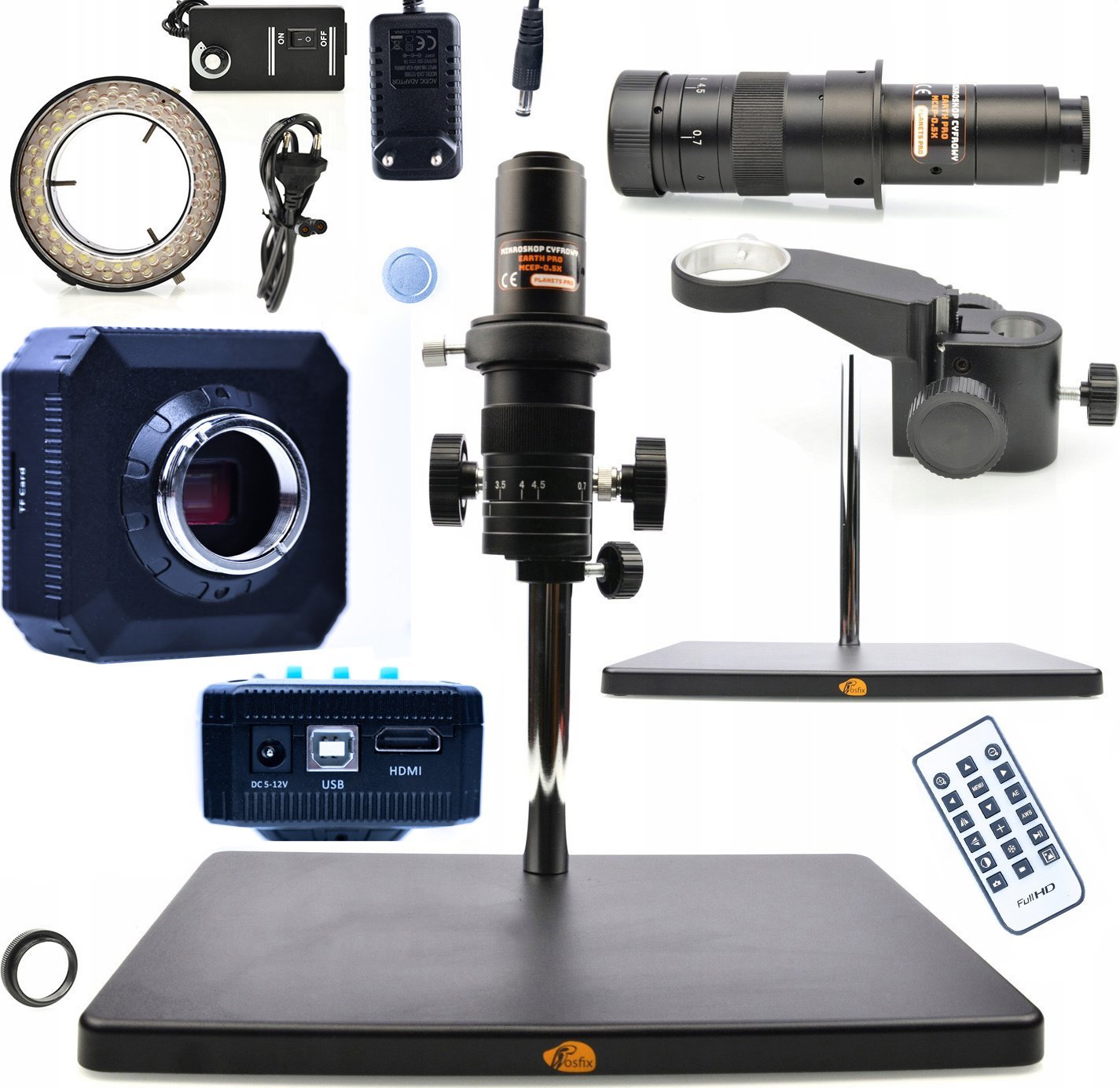 Mikroskop Rosfix MIKROSKOP CYFROWY DO LUTOWANIA KAMERA ROSFIX 4K 16MP ZESTAW XXL OŚWIETLACZ